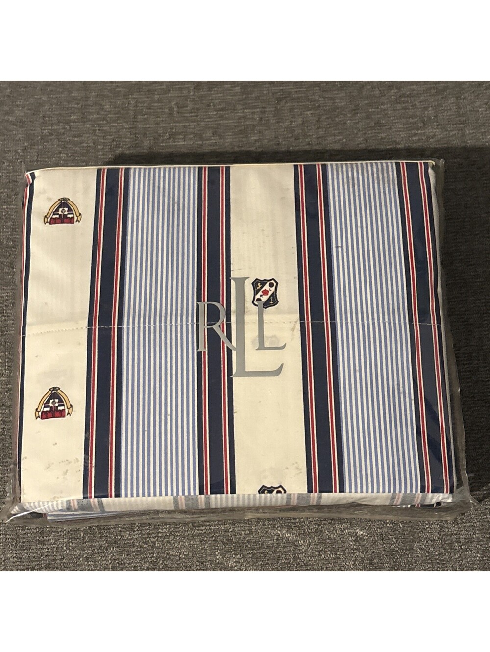 Ralph Lauren University Aaron Flat/fitted Blue White Red Striped Twin XL Set